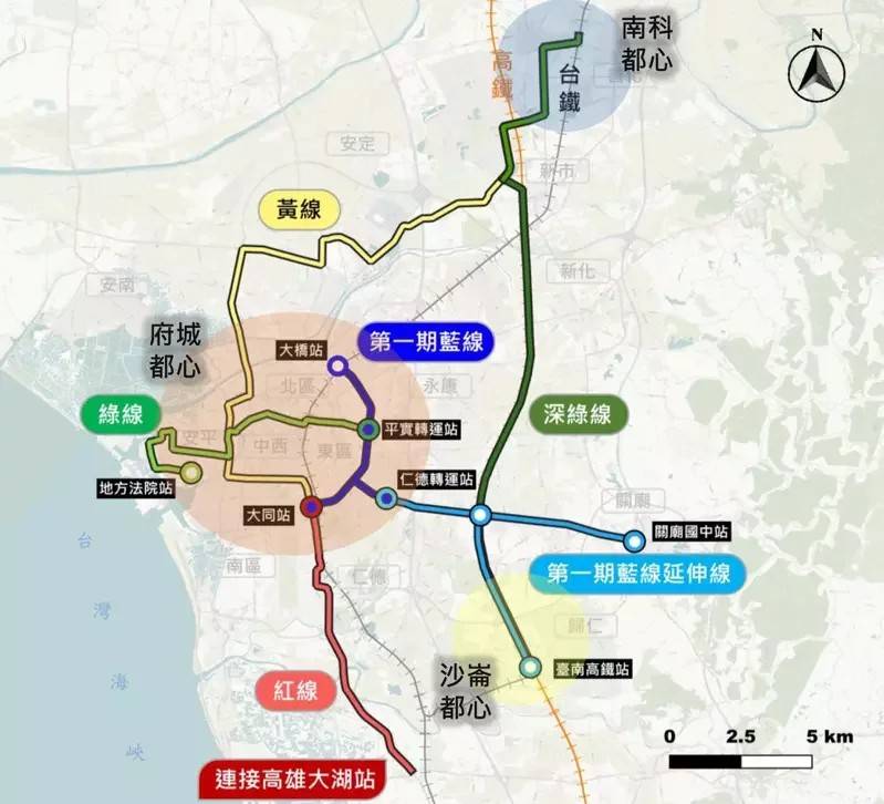 其他規劃延伸路線(圖: 臺南市交通局提供)